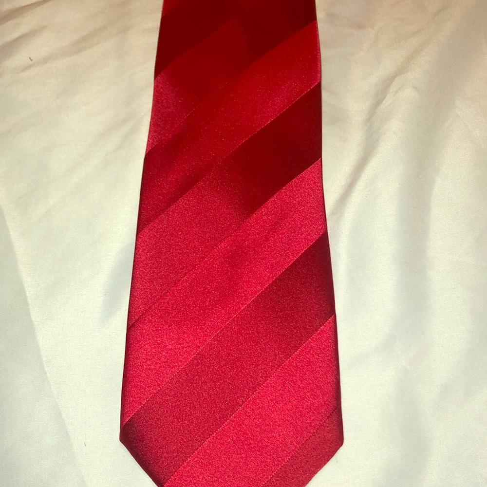 Red silk tie